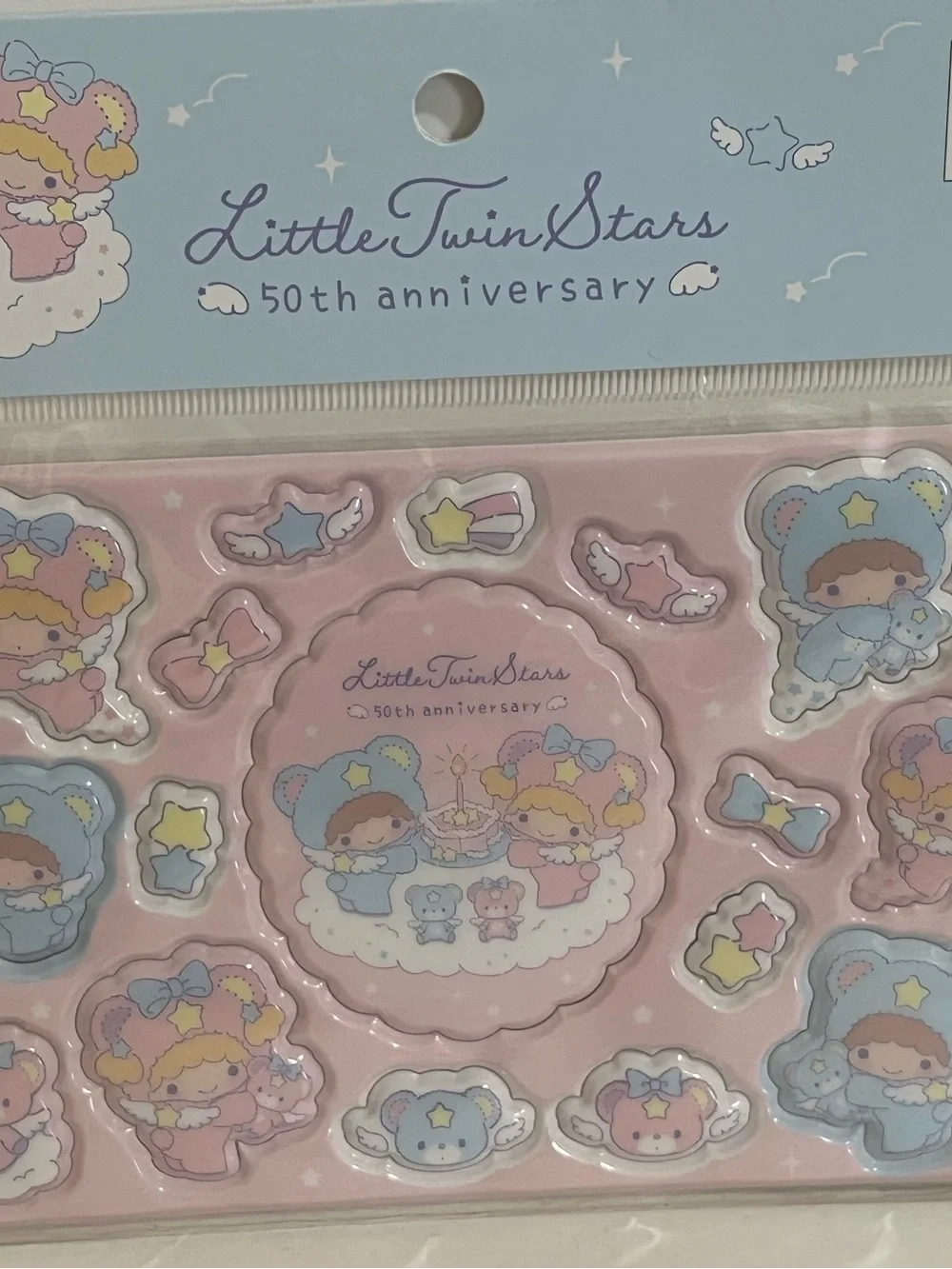 Sanrio Little Twin Stars 50th Anniversary Puffy Sticker Sheet